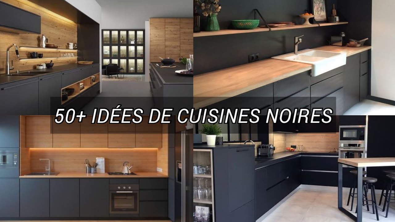 Cuisine noire et bois : comment y apporter une touche de couleur - Dani